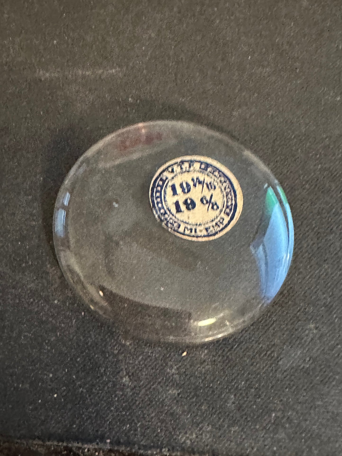 VTF Vintage Glass Pocket Watch Crystal 19-14/16 (~44.8mm) - NOS