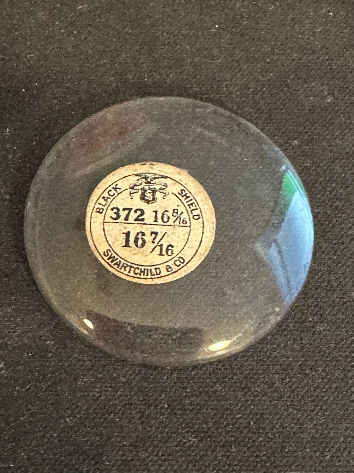 Swartchild Vintage Glass Pocket Watch Crystal 16-8/16 (~37.2mm) - NOS