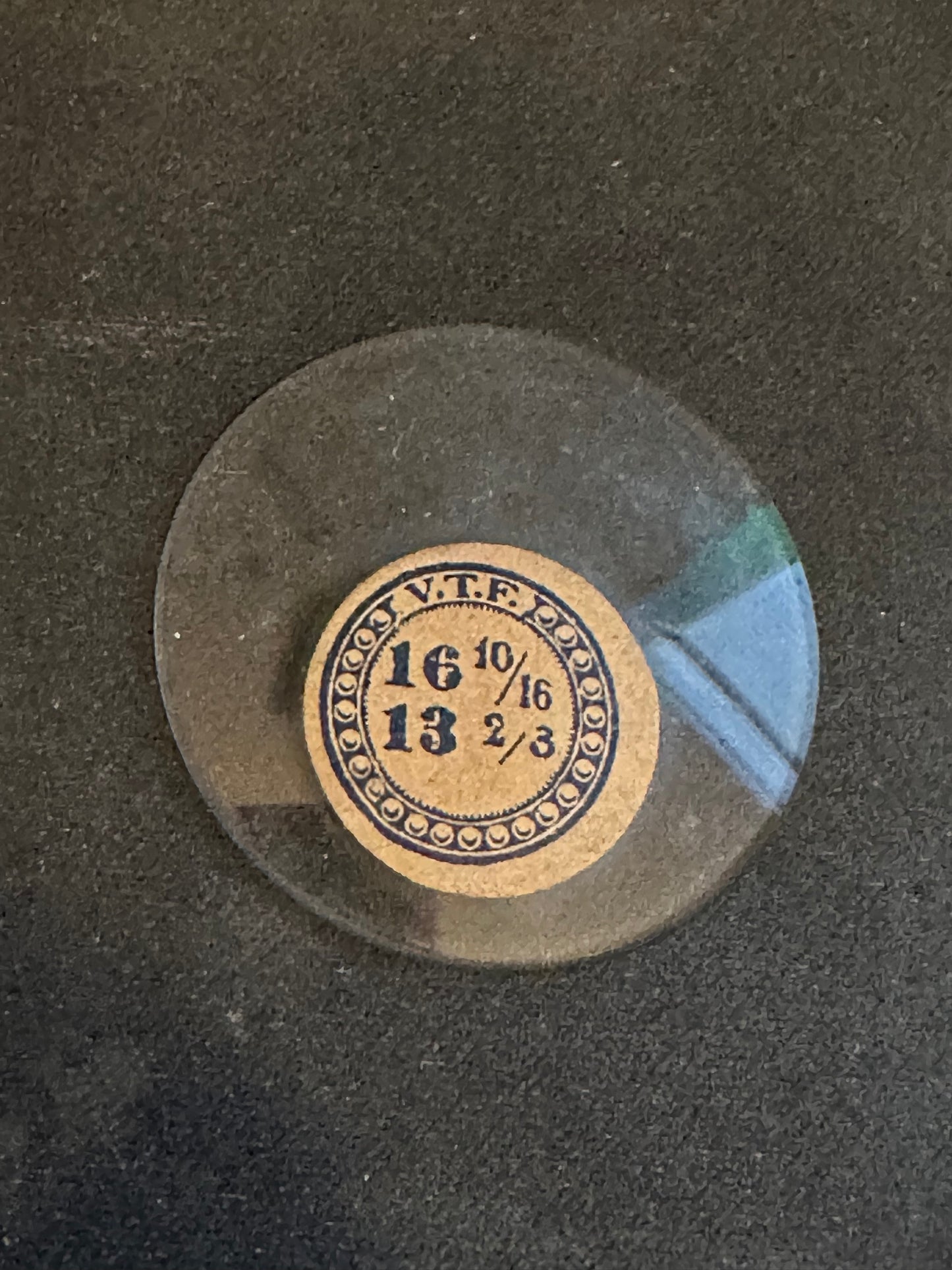 VTF Vintage Glass Pocket Watch Crystal 16-10/16 (~37.5mm) - NOS