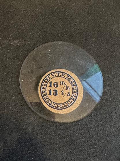 VTF Vintage Glass Pocket Watch Crystal 16-10/16 (~37.5mm) - NOS