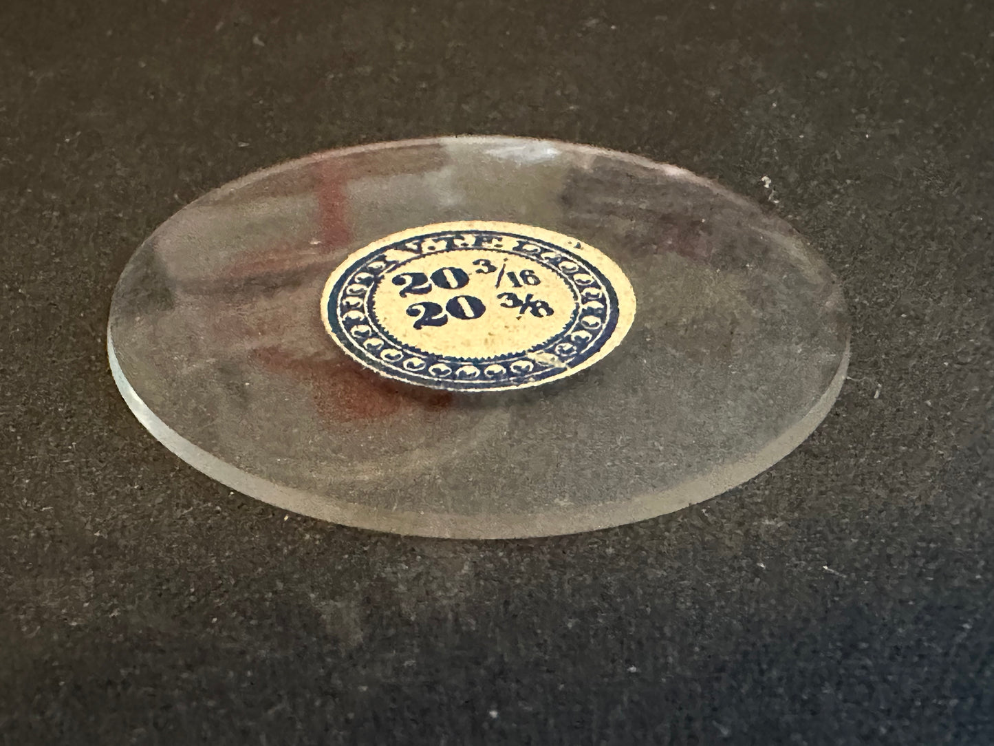 VTF Vintage Glass Pocket Watch Crystal 20-3/16 (~45.5mm) - NOS