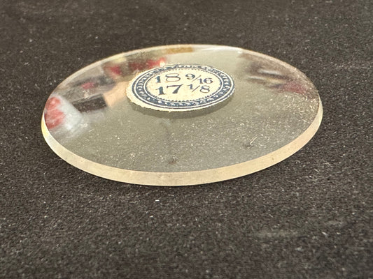 Vintage Beveled Glass Pocket Watch Crystal 18-9/16 (~41.9mm) - NOS