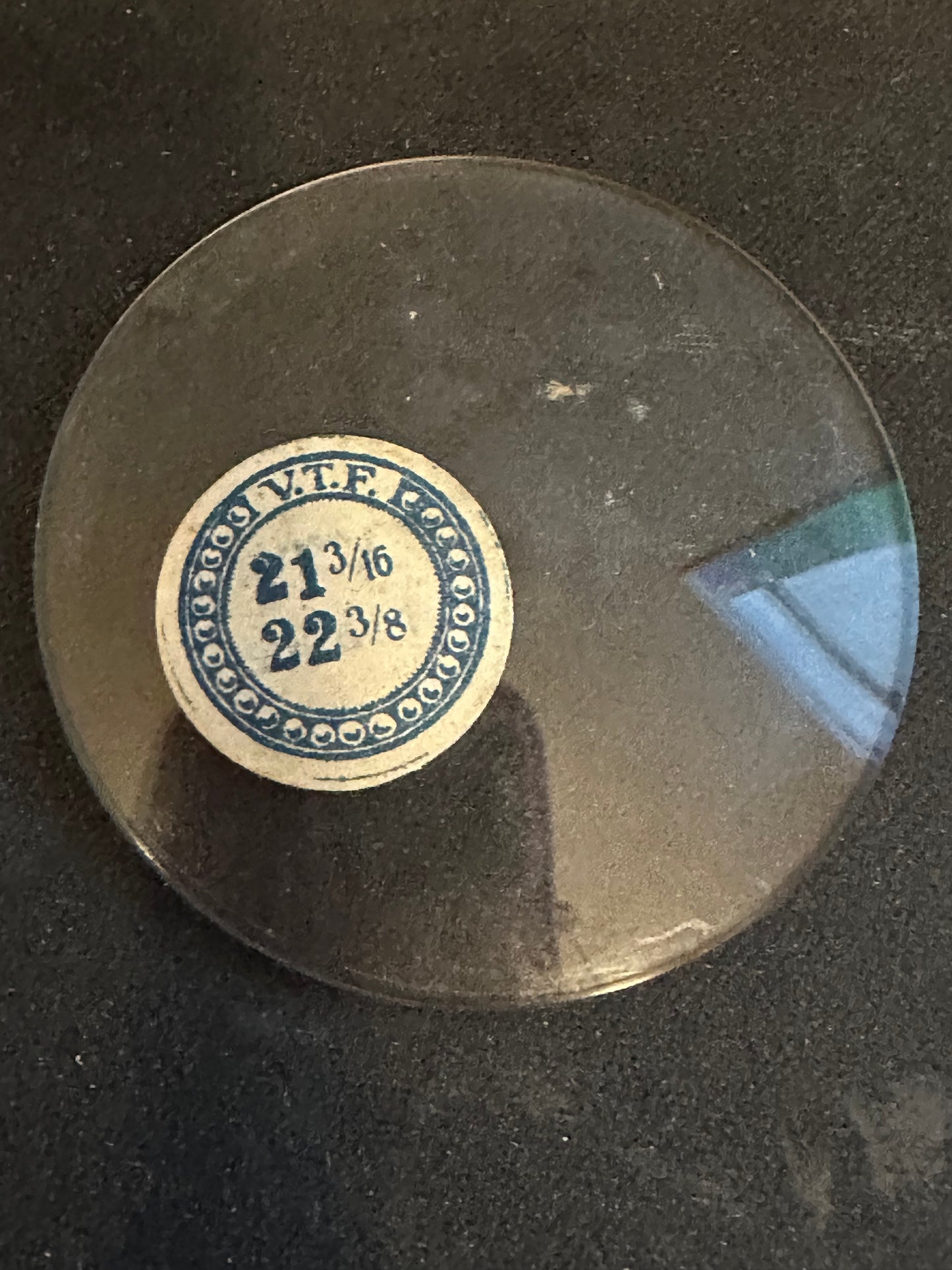 VTF Vintage Glass Pocket Watch Crystal 21-3/16 (~47.8mm) - NOS