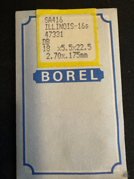 BOREL Mainspring SA416 for Illinois 16s Factory No. 47331 - Alloy