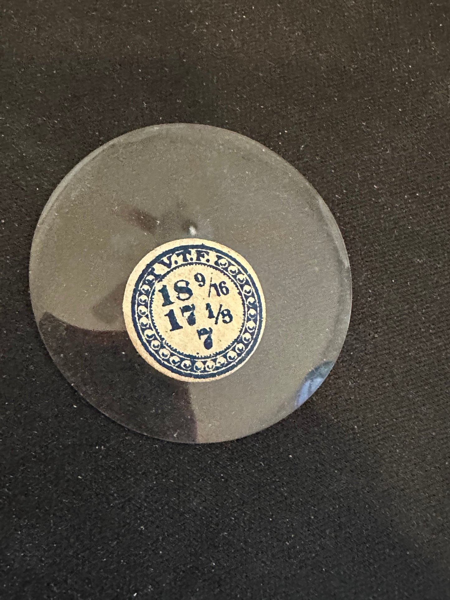 VTF Vintage Glass Hunting Case Watch Crystal 18-9/16 (~41.9mm) - NOS