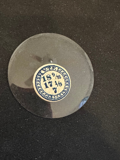 VTF Vintage Glass Hunting Case Watch Crystal 18-9/16 (~41.9mm) - NOS