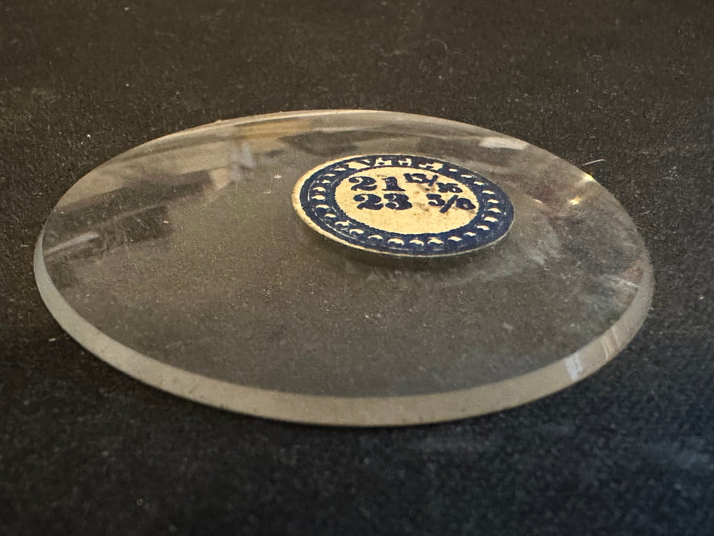 VTF Vintage Glass Pocket Watch Crystal 21-13/16 (~49.2mm) - NOS