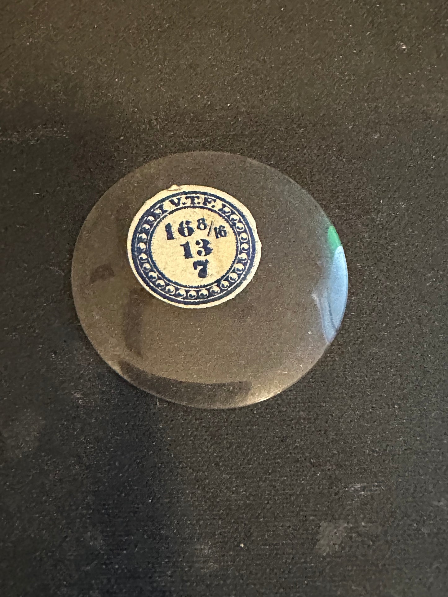 VTF Vintage Glass Hunting Case Watch Crystal 16-8/16 (~37.2mm) - NOS