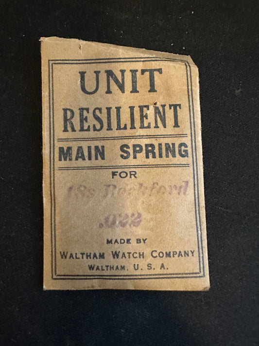 Rockford 18s Mainspring No. 644 Made by Waltham - Steel