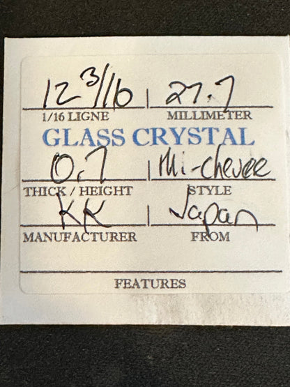 KK Mi-Chevee Vintage Glass Small Pocket Watch Crystal 12-3/16 (27.7mm) - NOS