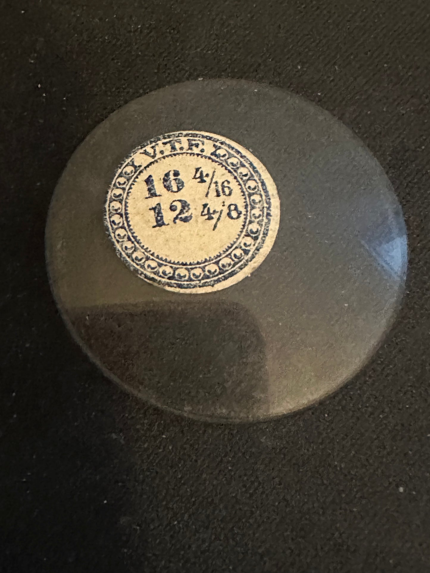 VTF Vintage Glass Pocket Watch Crystal 16-4/16 (~36.7mm) - NOS