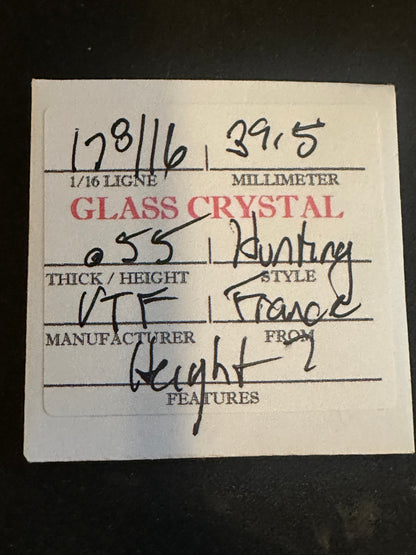 VTF Vintage Glass Hunting Case Watch Crystal 17-8/16 (~39.5mm) - NOS