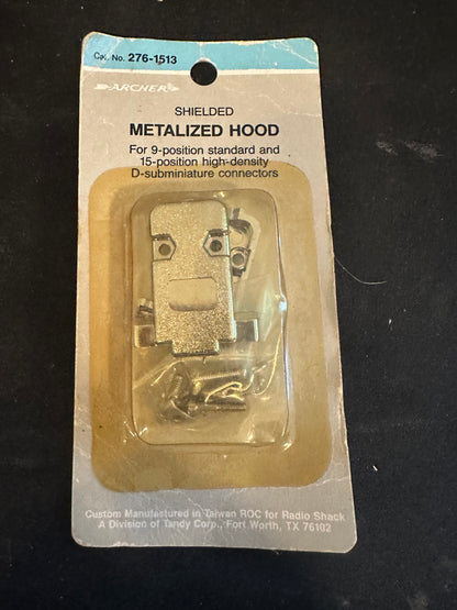 Archer Metalized Hood for 9 and 15 pin D-subminature connectors P/N 276-1513 - NOS