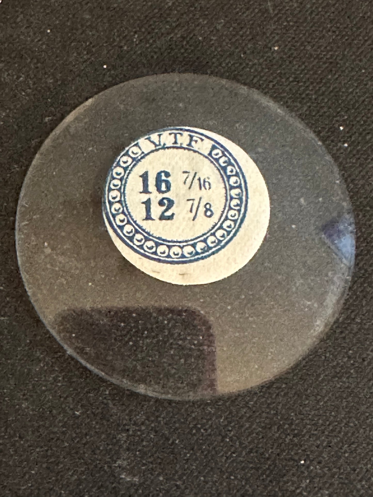 VTF Vintage Glass Pocket Watch Crystal 16-7/16 (~37.1mm) - NOS