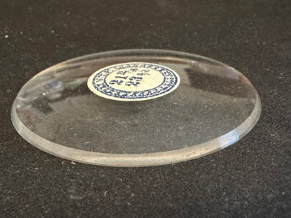 VTF Vintage Glass Pocket Watch Crystal 21-12/16 (~49.1mm) - NOS