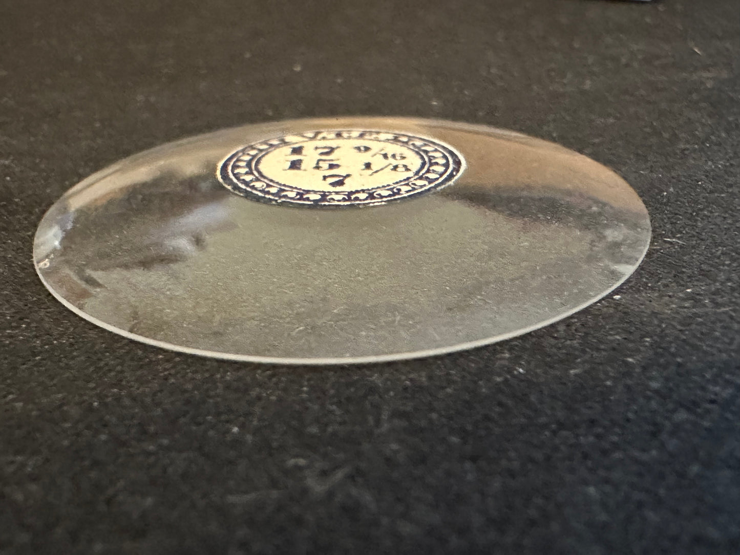 VTF Vintage Glass Hunting Case Watch Crystal 17-9/16 (~39.6mm) - NOS