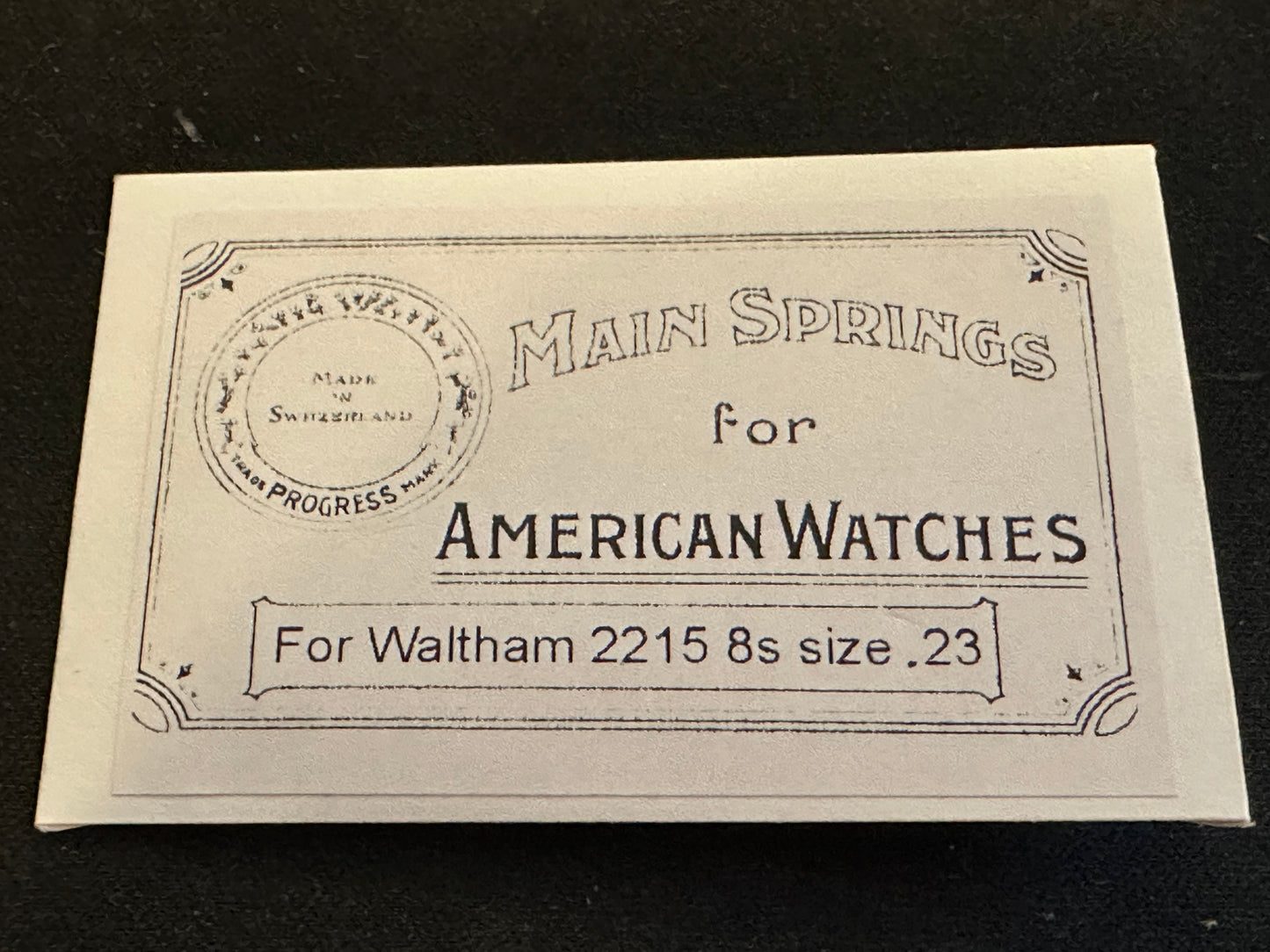 Progress Mainspring for 8s Waltham Factory No. 2215 - Steel