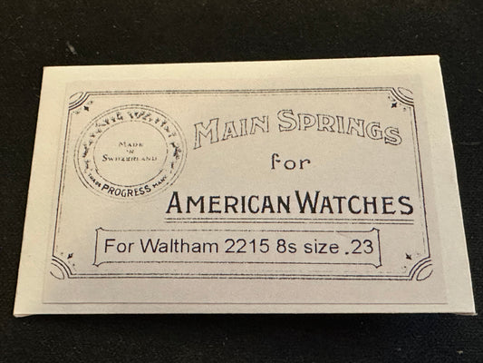 Progress Mainspring for 8s Waltham Factory No. 2215 - Steel
