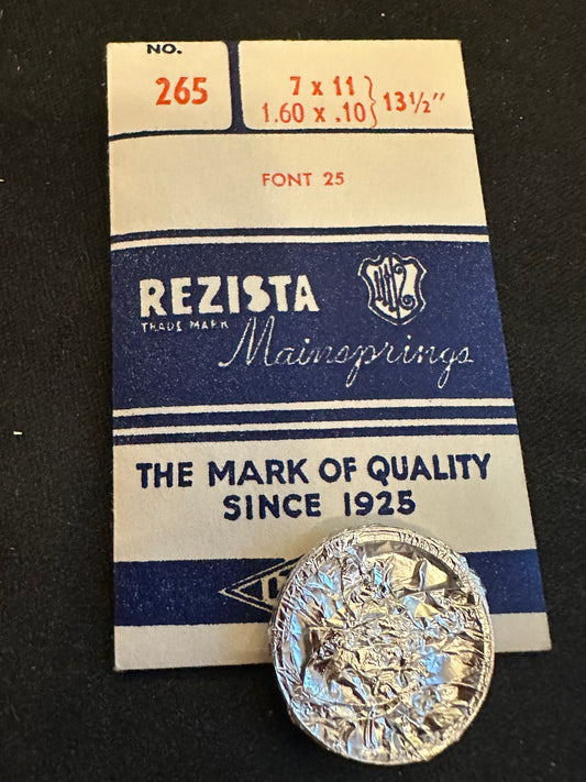 Rezista Mainspring No. 265 for Font 25 - Steel