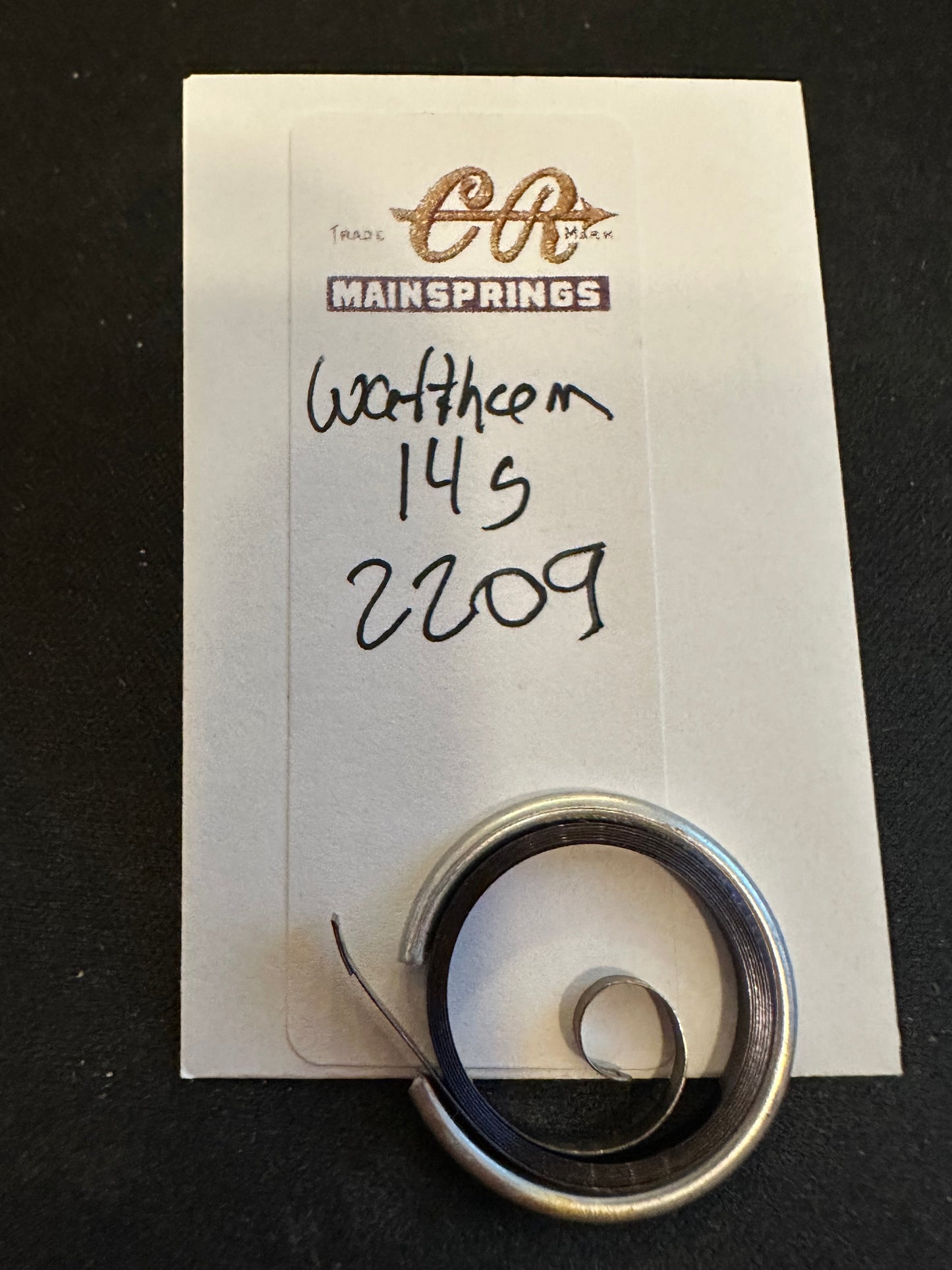 CR Mainspring for Waltham 14s Factory No. 2209 - Steel
