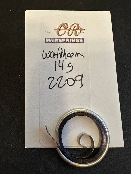 CR Mainspring for Waltham 14s Factory No. 2209 - Steel