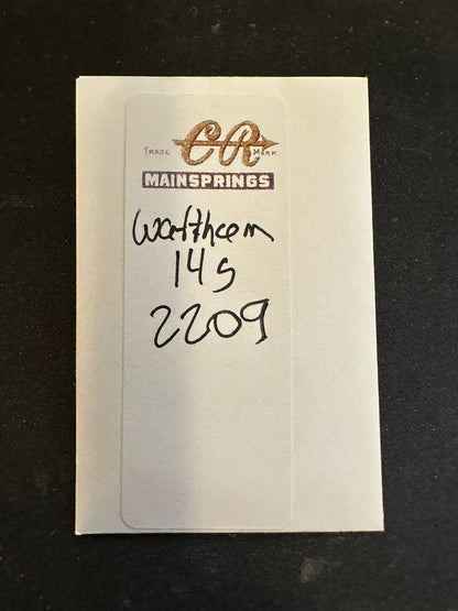 CR Mainspring for Waltham 14s Factory No. 2209 - Steel