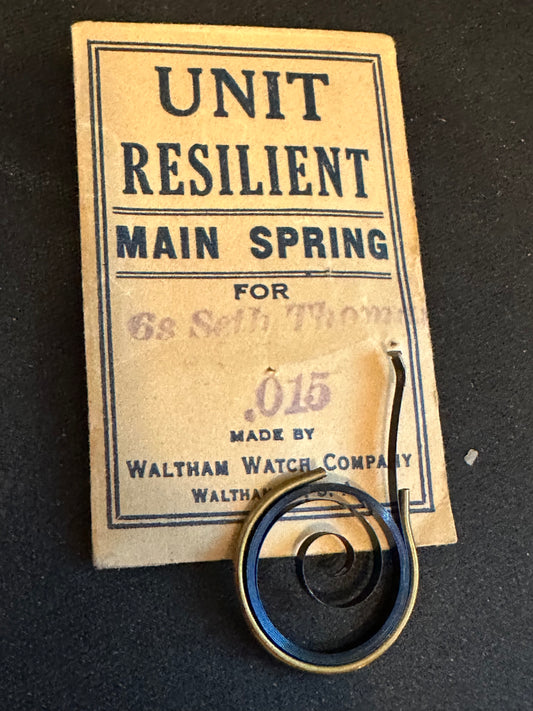 Seth Thomas 6s Mainspring No. 1026 Made by Waltham - Steel