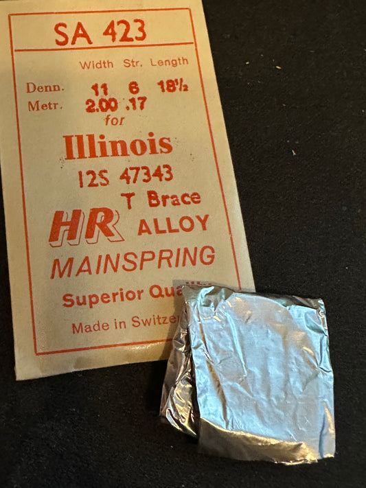 HR Mainspring SA423 for Illinois 12s No. 47343 - Alloy