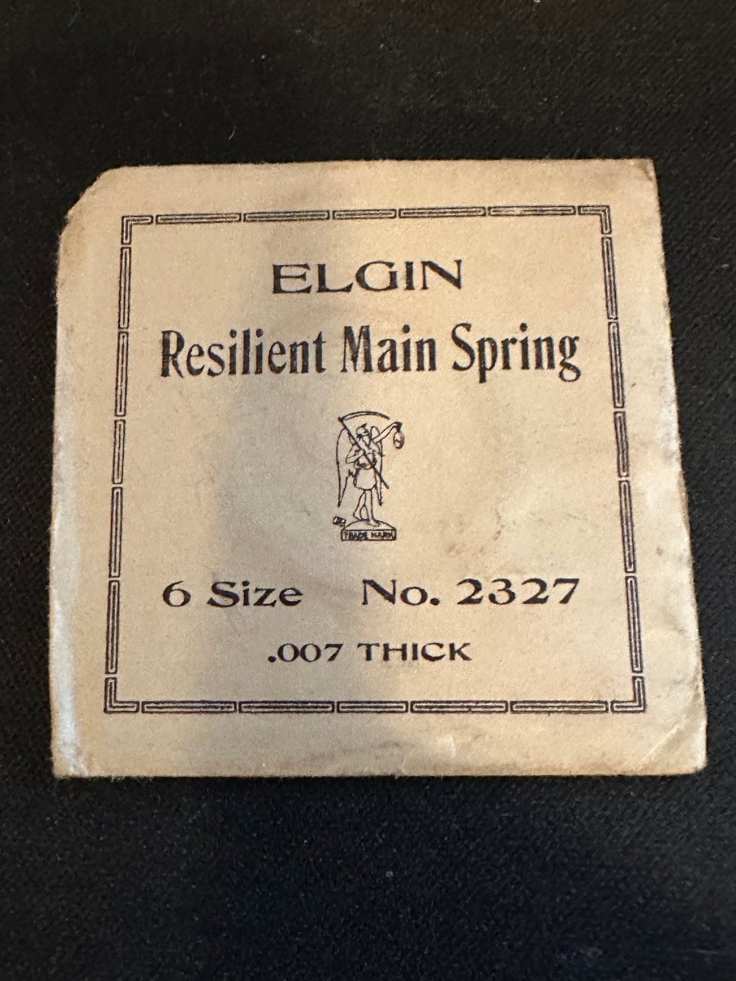 Elgin Factory Mainspring for 6s 1st Model KW Movements No. 2327 - Steel