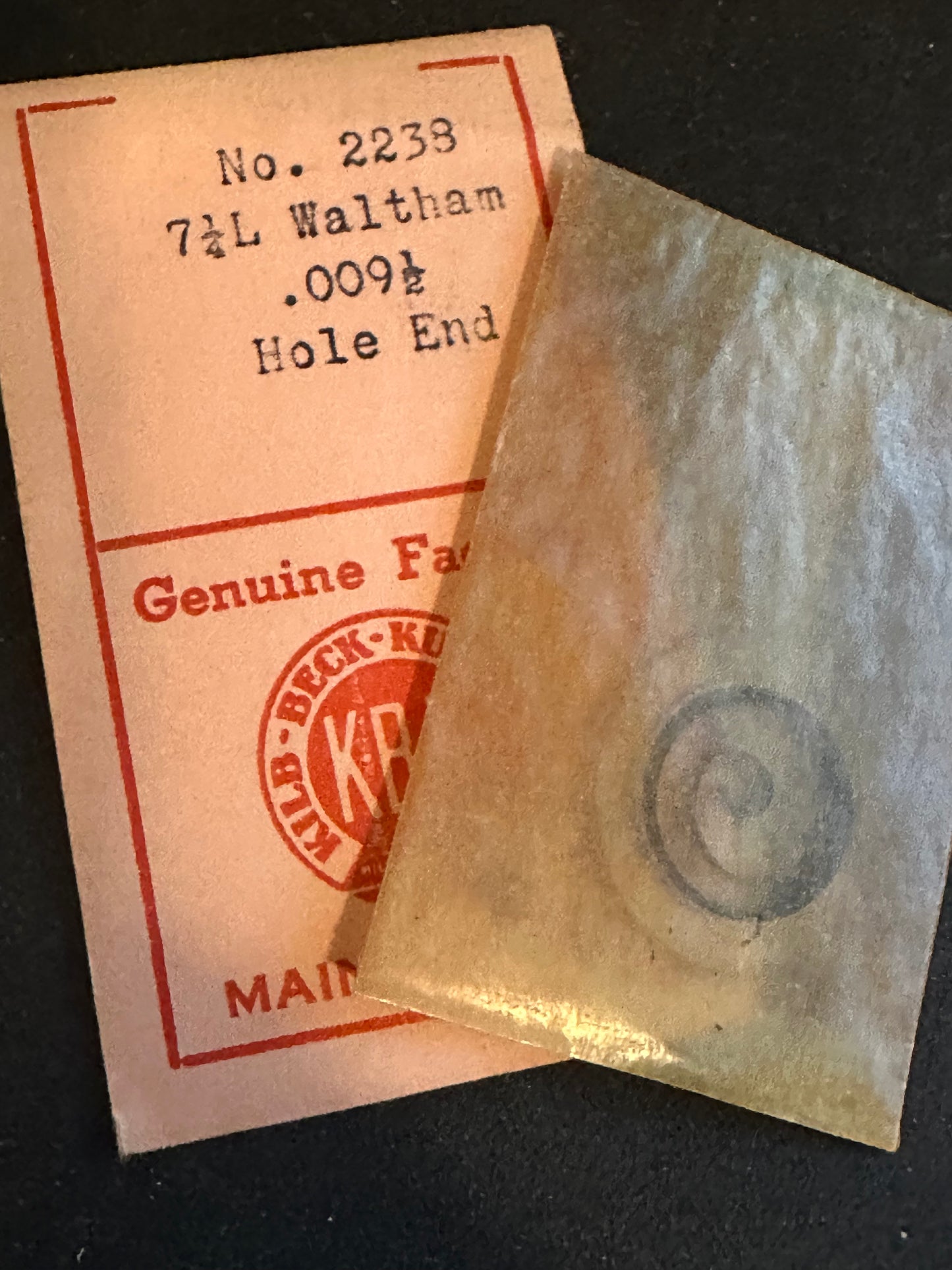 KBK Mainspring #4082 for Waltham 7¼ ligne Factory No. 2238 - Steel
