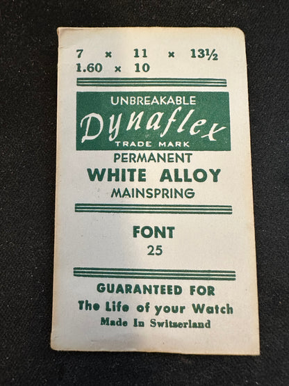 Dynaflex Unbreakable Mainspring for Font caliber 25 - Alloy