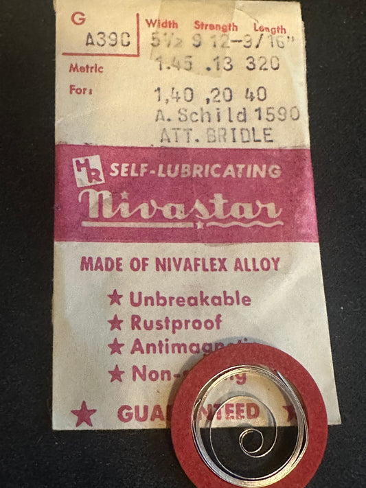 Nivastar Mainspring A39C for AS 1590, 1591 Automatics - Alloy