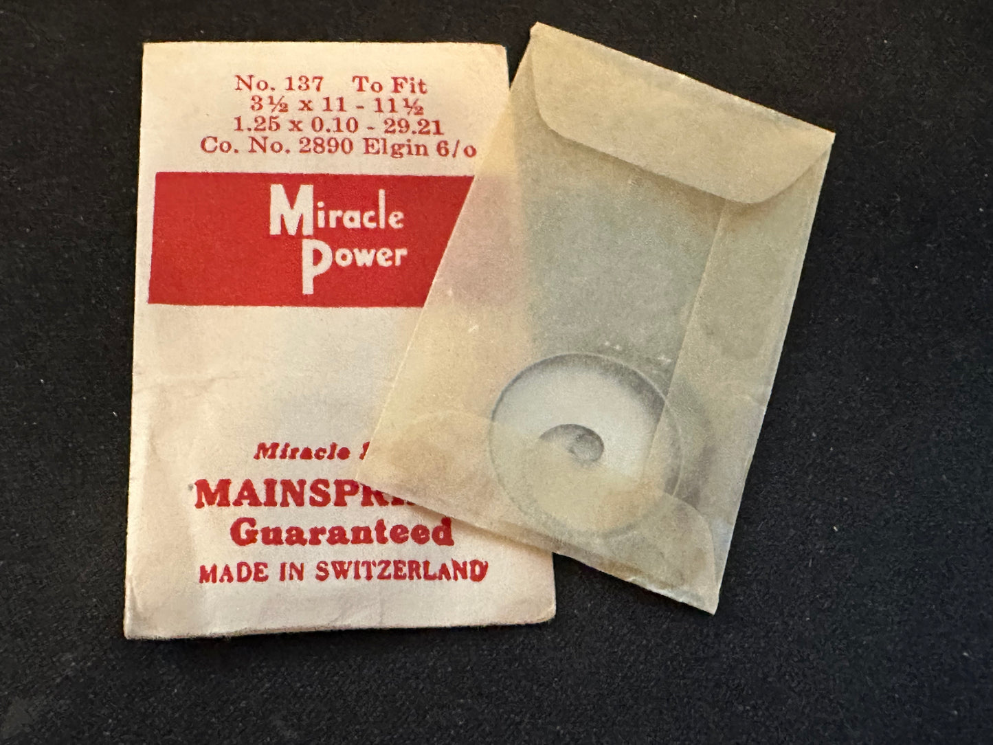 Miracle Power Mainspring #137 for Elgin 6/0s movements No. 2890 - Steel