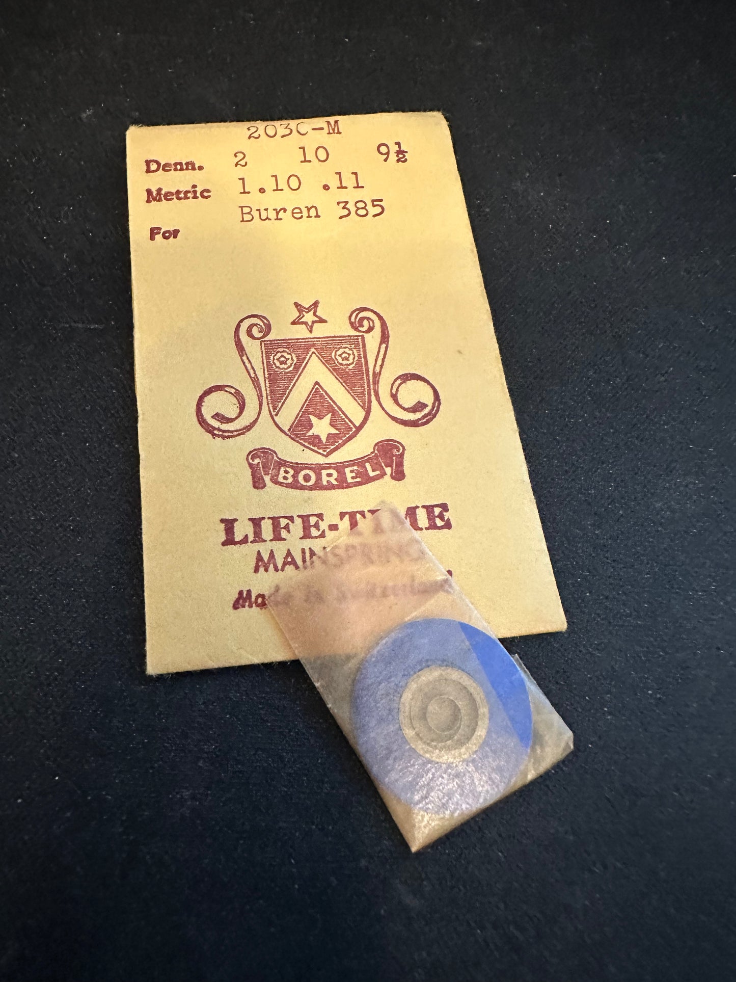 BOREL Mainspring 2030-M for Buren caliber 385- Alloy