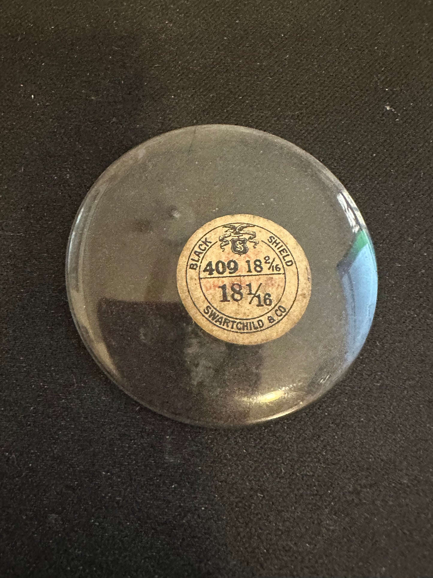 Swartchild Vintage Glass Pocket Watch Crystal 18-2/16 (~40.9mm) - NOS