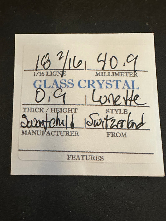 Swartchild Vintage Glass Pocket Watch Crystal 18-2/16 (~40.9mm) - NOS