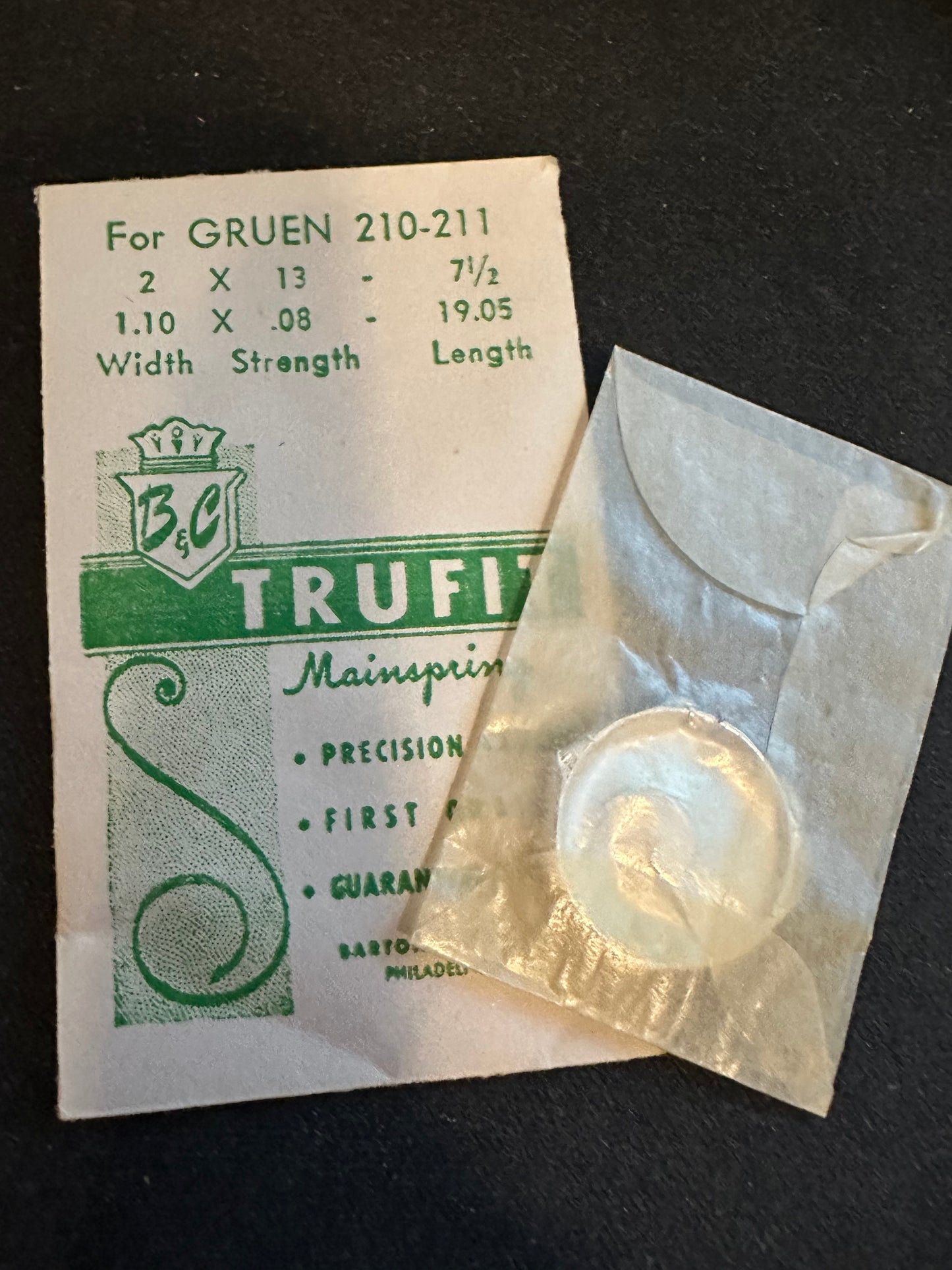 TRUFIT Mainspring for Gruen caliber 210, 211 - Steel