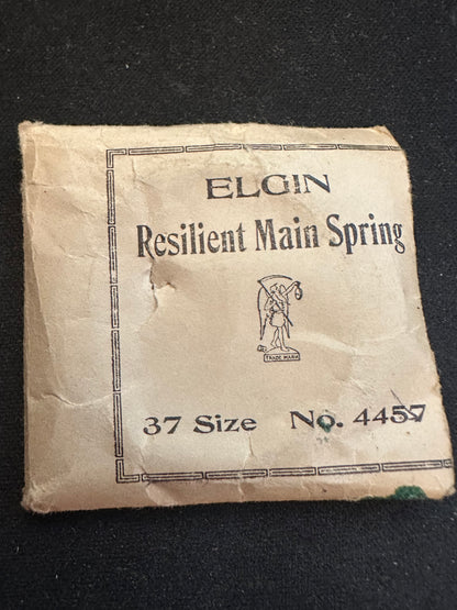 Elgin Factory Mainspring for Elgin 37s 8-Day Clocks #4457 - Steel