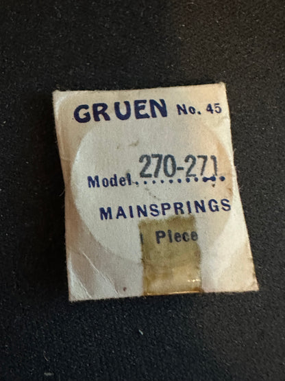 Gruen Factory Mainspring for caliber 270, 271 - Steel