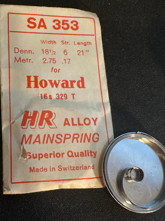 HR Mainspring SA353 for Howard 16s Factory No. 329 - Alloy