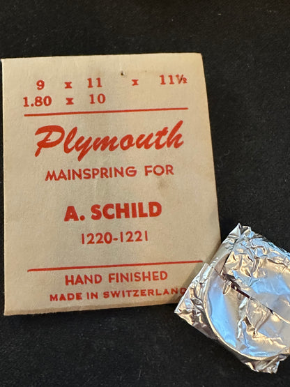 Plymouth Mainspring for AS caliber 1220, 1221 - Steel