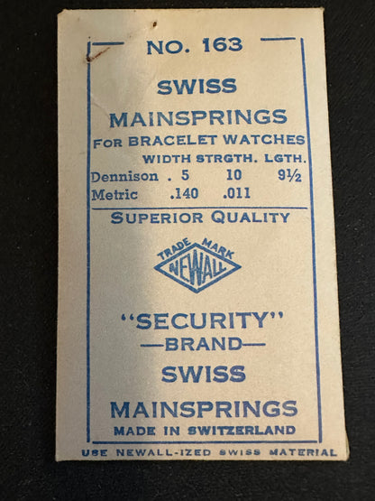 Newall Security Mainspring #163 for Gruen caliber 610 - Steel