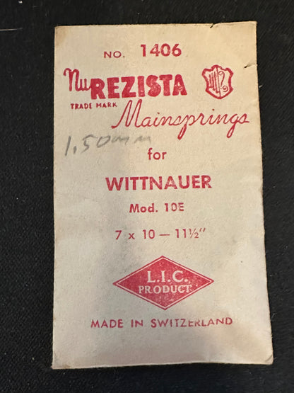 NuREZISTA Mainspring #1406 for Wittnauer caliber 10E - Steel