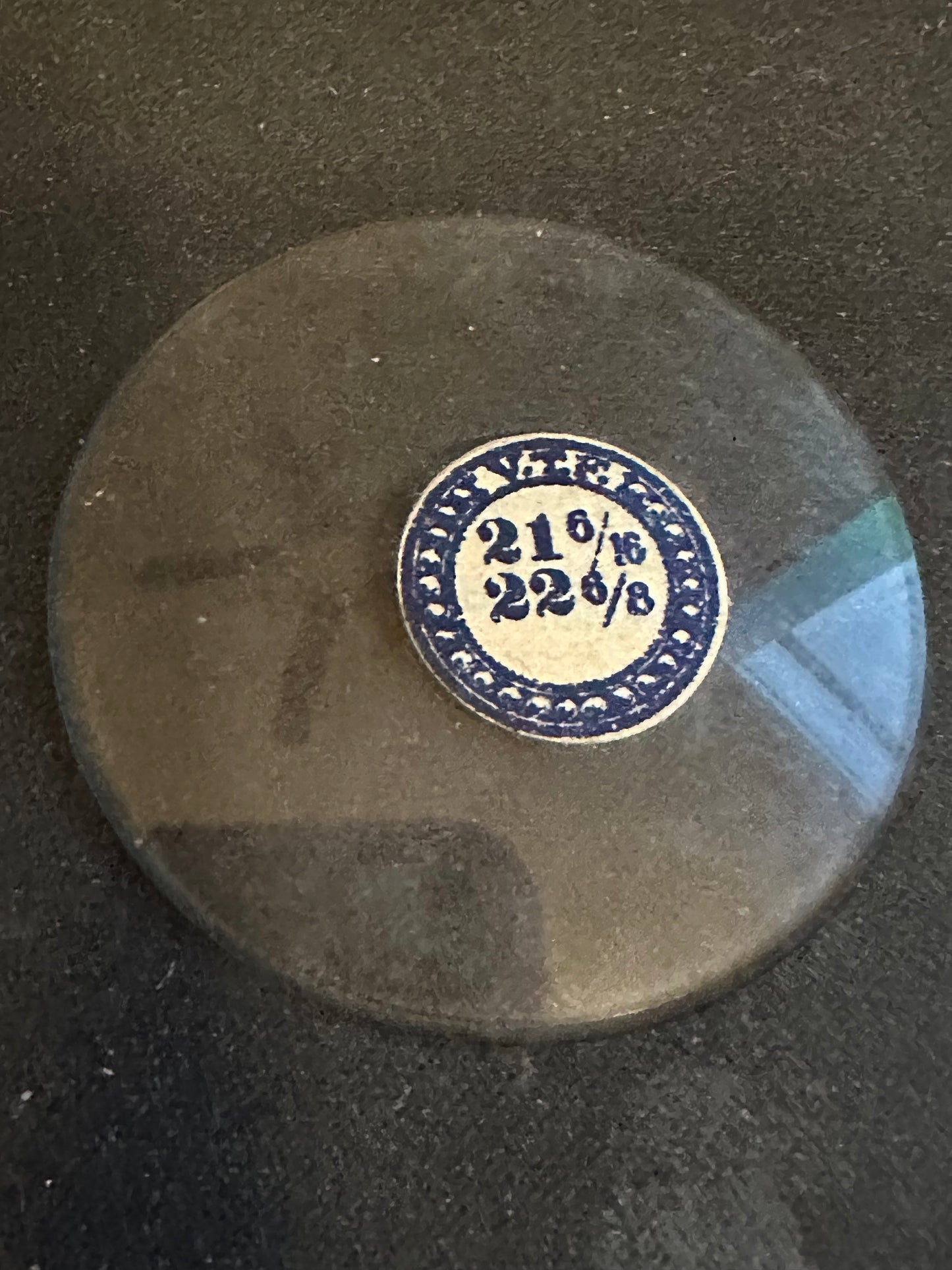 VTF Vintage Glass Pocket Watch Crystal 21-6/16 (~48.2mm) - NOS
