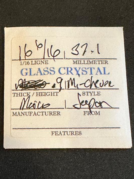 Marco Mi-Chevee Vintage Glass Pocket Watch Crystal 16-6/16 (37.1mm) - NOS