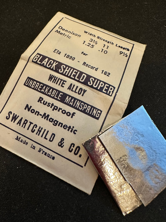 Swartchild Black Shield SUPER Mainspring ETA 1090, Record 162 - Alloy