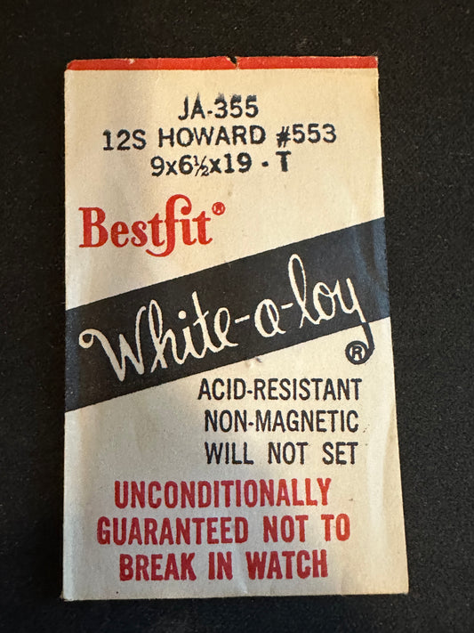 BESTFIT Mainspring JA355 for 12s E. Howard Pocket Watches No. 553 - Alloy