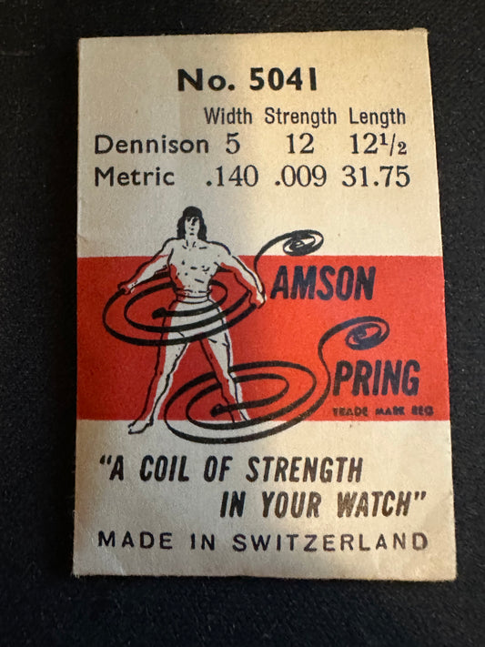 Samson Mainspring No. 5041 for 7¾ ligne Kurth caliber 251 - Steel