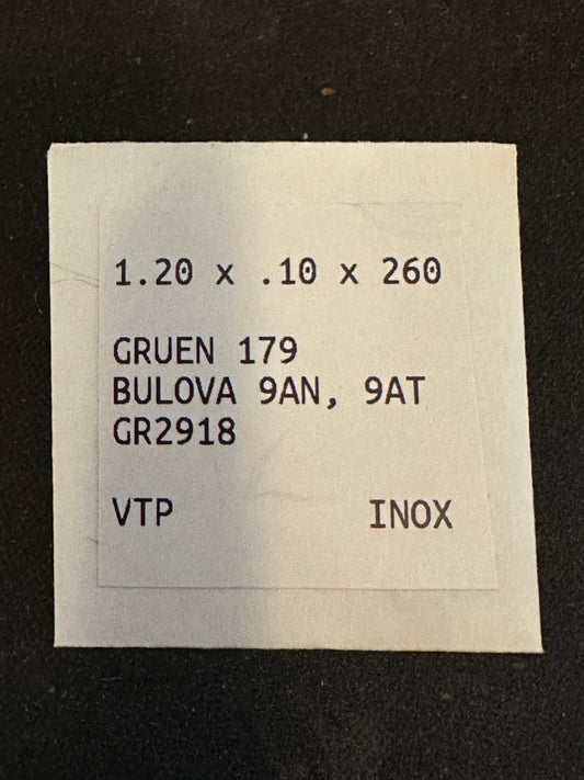 Alloy Mainspring for Gruen 179, Bulova 9AN, 9AT