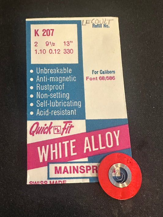 HR Quick Fit Mainspring K207 for Font caliber 68, 586 - Alloy